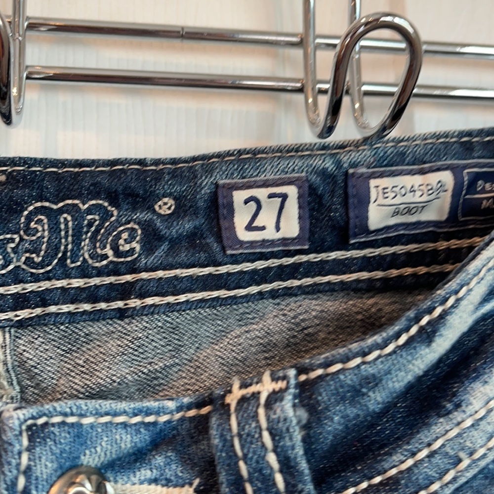 Miss Me Boot Cut size 27 jeans cross pocket - Picture 4 of 8
